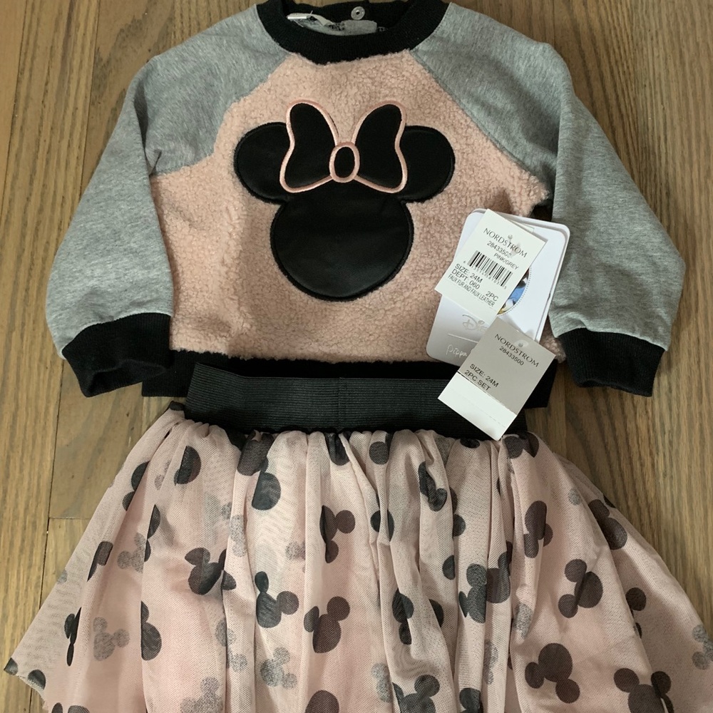 Minnie Mouse Sweatshirt and Tutu Skirt Set